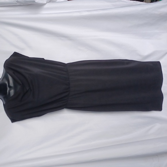Dearcase short sleeve, Draped Neck casual Ribbed stretch, dress size M, 21" PTP - Picture 1 of 6